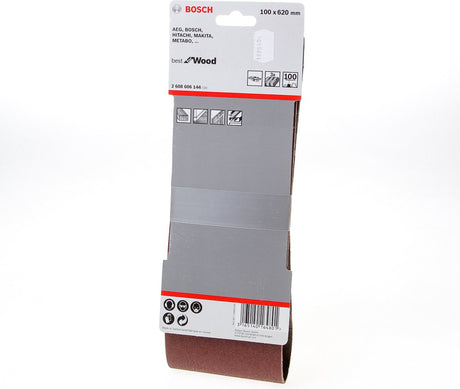 Bosch 3 pneumatici 100x620 miglior legno+vernice, 100