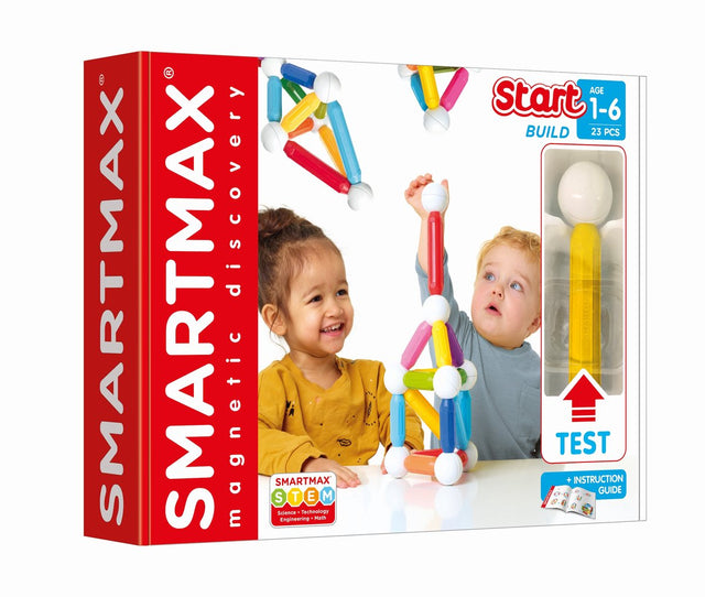 Smartmax start - giocattoli da costruzione magnetici - set base da 23 pezzi con elementi grandi - giocattoli educativi per bambini piccoli - da 1 anno