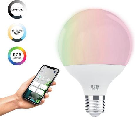 Lampada LED intelligente Eglo connect.z - E27 - ø 9,5 cm - luce bianca RGB regolabile - dimmerabile - Zigbee