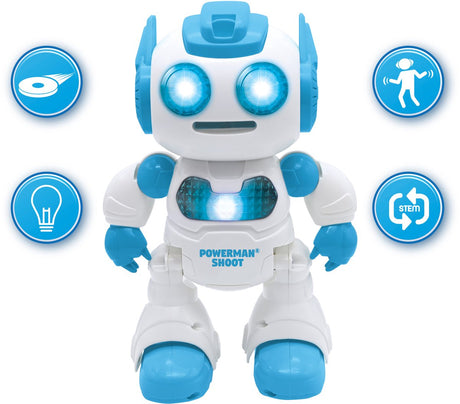 Lexibook powerman® spara voce al robot, danza, musica, demo incl. dischi in schiuma per telecomando