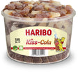 Haribo kiss cola - sapore di cola caramellata acida - silo da 150 pezzi