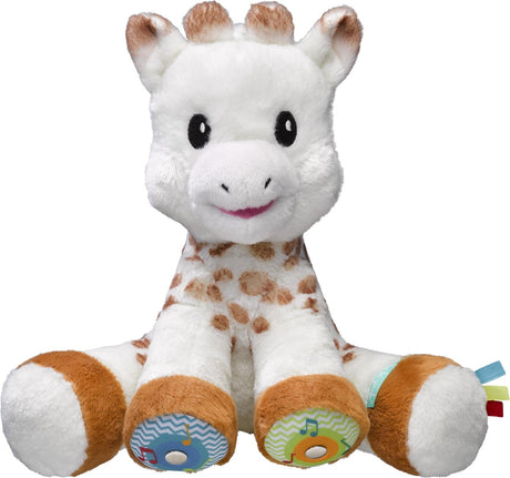 Peluche Sophie la giraffa con musica touch - giocattolo per bambini con suono - regalo per maternità - regalo per baby shower - a partire da 10 mesi - 3 melodie - batterie incluse
