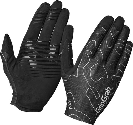 Gripgrab - guanti da ciclismo estivi ribelli con dita lunghe senza imbottitura - unisex - neri