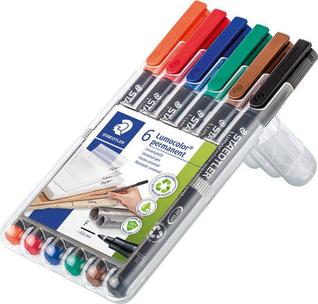 Staedtler lumocolor f penna permanente - scatola 6 colori