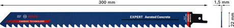 Accessori Bosch 2608900410 lama per sega alternativa expert 'aerated concrete' 1241 hm, 1 pezzo lunghezza lama 300 mm 1 pezzo(i)