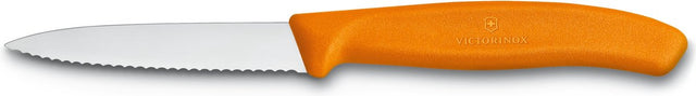 Coltello sbucciatore Victorinox 8 cm arancione seghettato