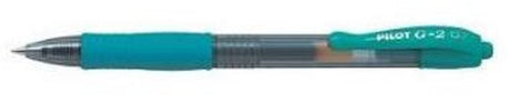 Penna roller Pilot G2 con inchiostro gel - scatola da 12 penne gel - punta media - turchese