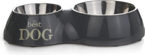 Beeztees best dog - set da pranzo per cani - grigio - 37x22 cm