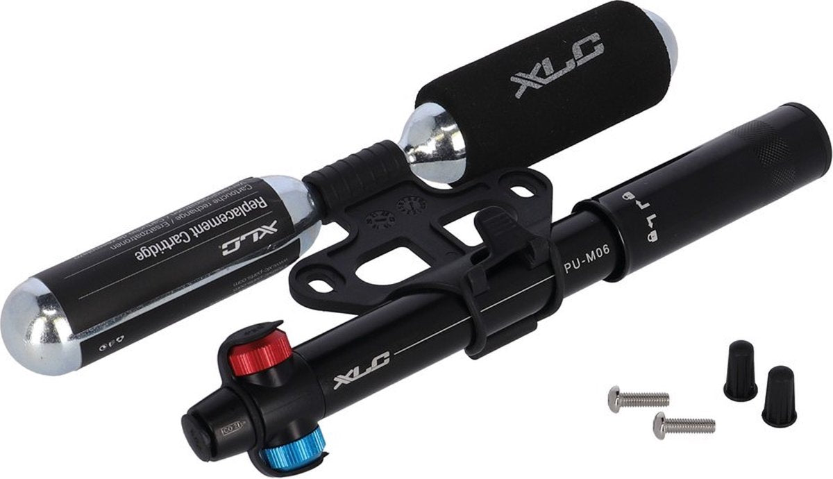 Xlc pu-m03 - pompa da bicicletta combinata co2 - incluse 2 cartucce