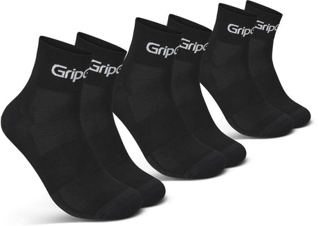 Gripgrab - calzini da ciclismo estivi a taglio basso Ride 3 paia di calzini corti Coolmax - unisex - neri