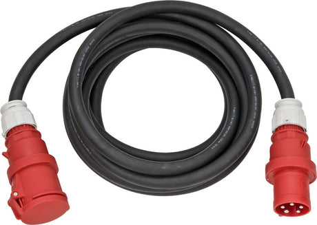Brennerstuhl cavo di prolunga cee ip44 (cavo da 20 m, h07rn-f 5g16.0, 400v 63a 5 pin con spina e accoppiamento cee, per esterno ip44, prodotto in Germania) nero