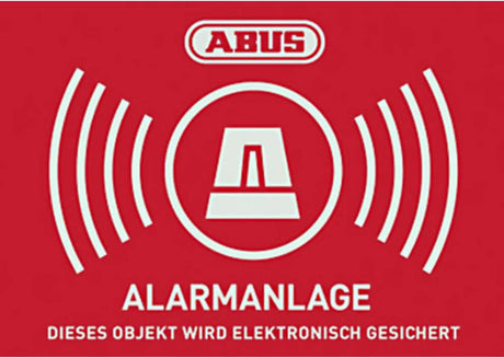 Abus au1423 adesivo di avvertenza sistema di allarme lingua tedesco (L x A) 74 mm x 52,5 mm