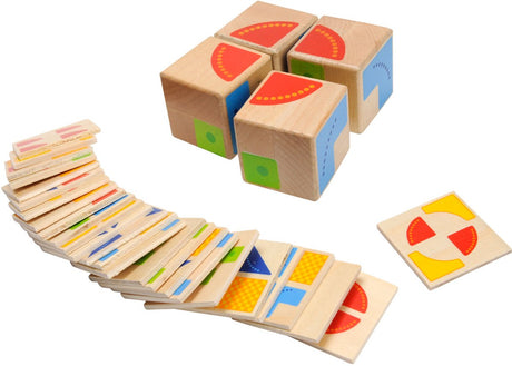 Cubo da gioco Goki con motivo in legno