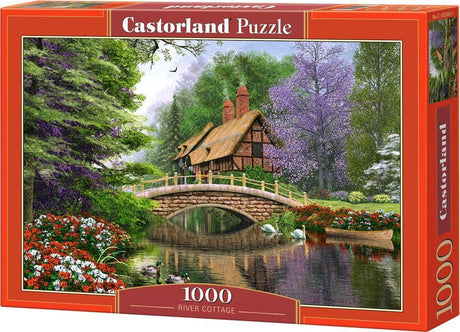 Cottage sul fiume Castorland – Puzzle – 1.000 pezzi – Finitura satinata – Vestibilità perfetta – Qualità europea