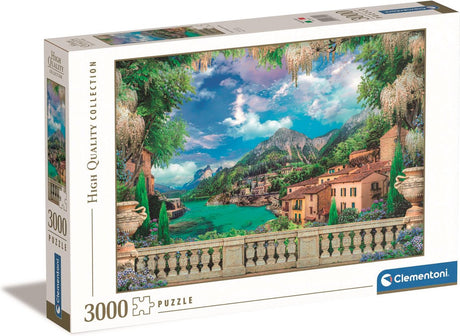 Clementoni - puzzle - 3000 pezzi - terrazza sul lago - puzzle per adulti