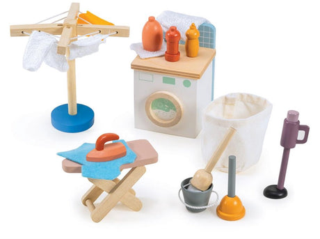Set di giocattoli per lavanderia Mentari: gioco di ruolo educativo per bambini.