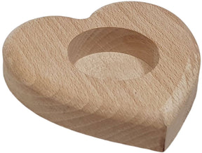 Regalo decorativo a forma di cuore in legno Playwood con portacandela.
