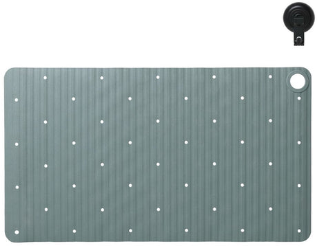Sealskin ribb - antislip badmat 40x70 cm - wit - inclusief zwarte haak