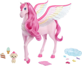 Barbie un tocco di magia: cavallo pegaso con accessori