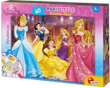 Lisciani - Principesse Disney - double face - puzzle maxipiano - 60 pezzi