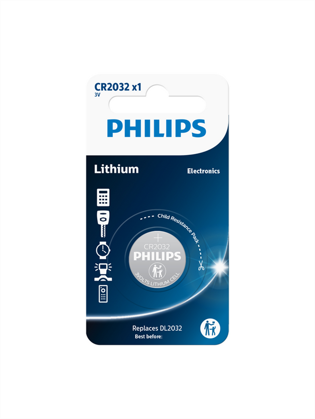 Batteria Varta Philips al litio CR2032 3V