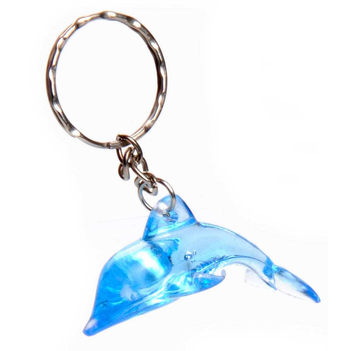 Portachiavi delfino, blu trasparente