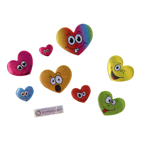 Adesivi Duckiez con faccina sorridente scintillante