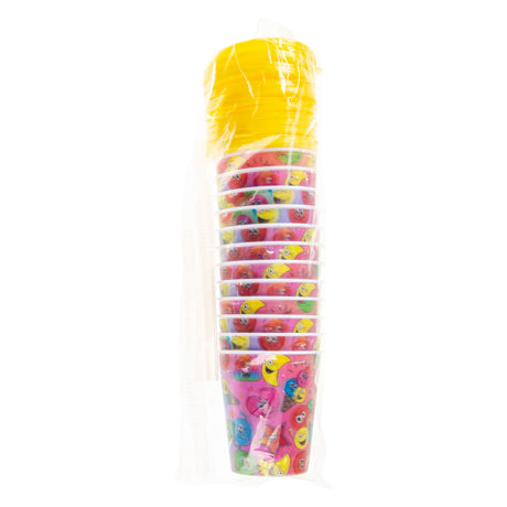 Tazza Duckiez con coperchio e faccina sorridente in paglia, 12 pz.