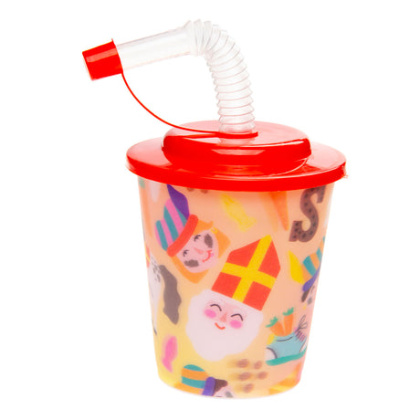 Tazza Duckiez con coperchio e cannuccia Sinterklaas, 12 pz.