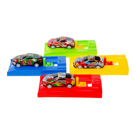 Auto in metallo Duckiez con pista di tiro