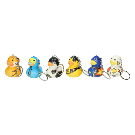 Portachiavi Duckiez anatra in schiuma colorata - 24 pz