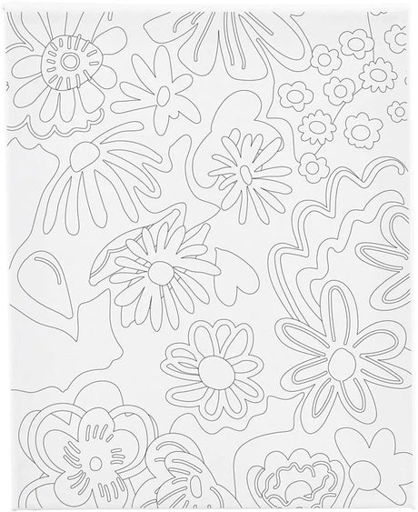 Tela da pittura Creative Company con stampa floreale - 24x30 cm