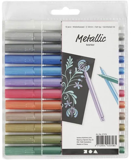 Azienda creativa https: www.cchobby.nl metallico-marker-line-thickness-2-4-mm-metallic-colors-12-piece-1-box