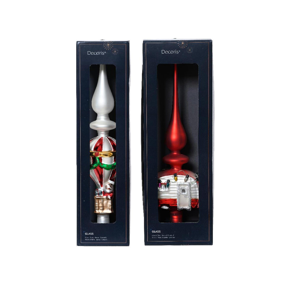 Decoris piek heteluchtballon caravan van glas 31cm alleen nog luchtballon voorradig!