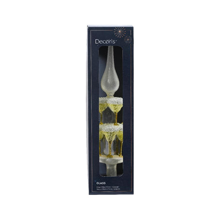 Torre cocktail Decoris Peak in vetro 31 cm giallo-verde