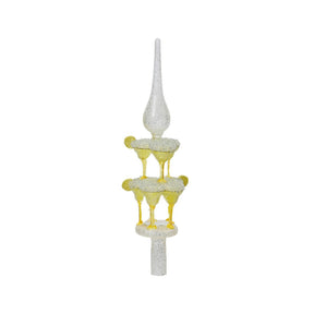 Torre cocktail Decoris Peak in vetro 31 cm giallo-verde