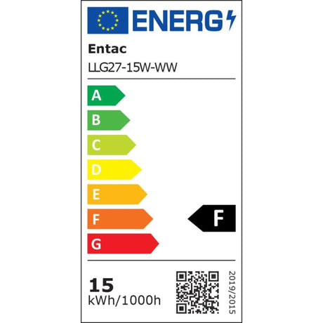 Lampada LED Entac 15w - attacco E27, 3000 kelvin bianco caldo, 1340 lumen