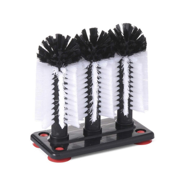 Luva spazzola lavaggio bicchieri birra piatto plastica 3 pezzi 19x10xh18cm