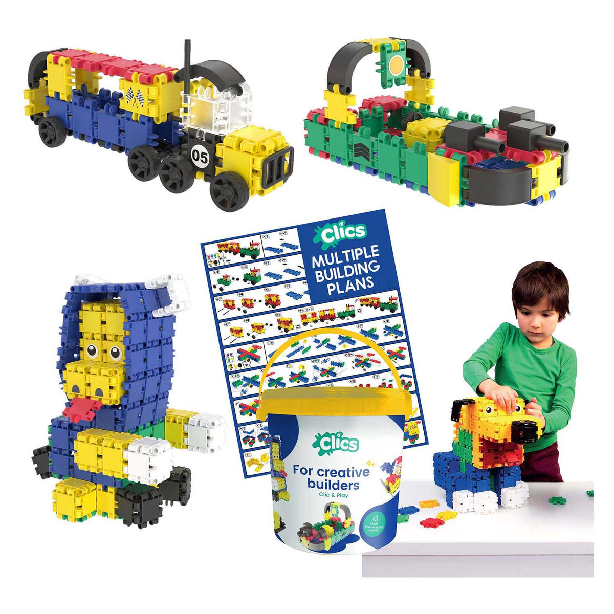 Mattoncini da costruzione Clics - set di costruzione 10in1