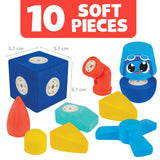 Blockaroo blocchi magnetici in schiuma per scatola per aereo, 10 pz.