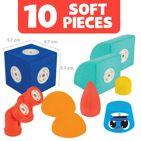 Blockaroo, scatola per barche con blocchi magnetici in schiuma, 10 pz.
