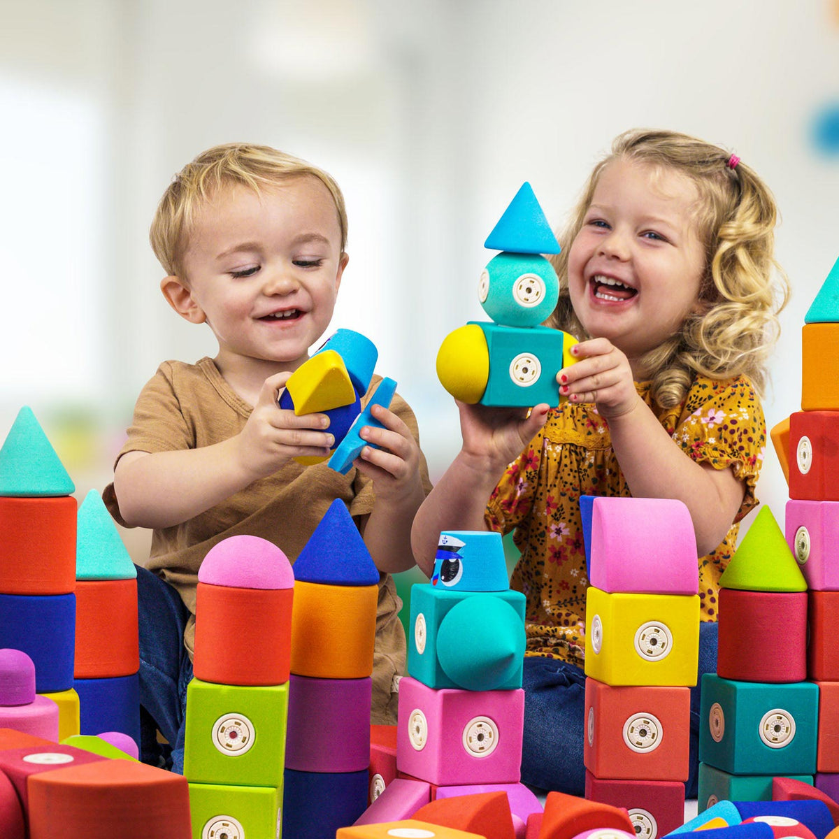 Blockaroo, scatola per barche con blocchi magnetici in schiuma, 10 pz.