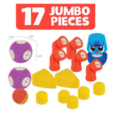 Blockaroo blocchi magnetici in schiuma animali, 17 pz.