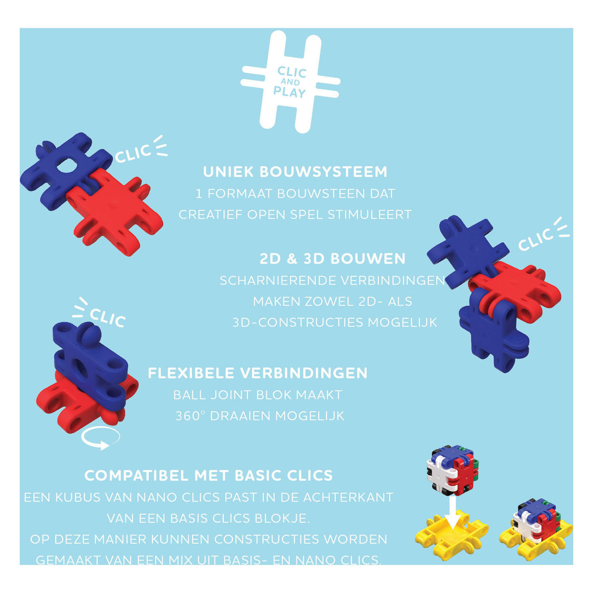 Clics nano - costruttori creativi, 500 pz.