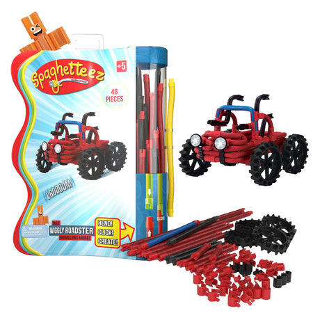 Clics spaghettiez wigly roadsters aste da costruzione flessibili, 46 pz.