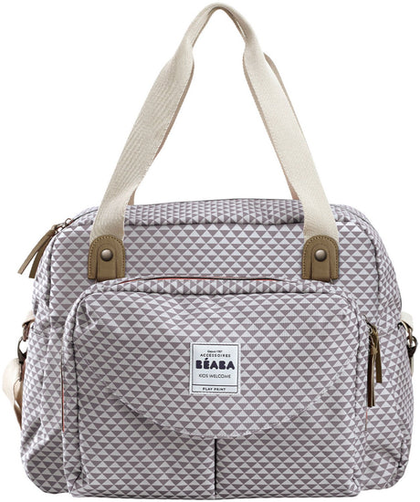 Borsa fasciatoio modulare Béaba - borsa fasciatoio spaziosa con molteplici scomparti portaoggetti - incluso fasciatoio imbottito e borsa pranzo isotermica - sistema passeggino e attacco trolley - tracolla rimovibile - corallo grigio