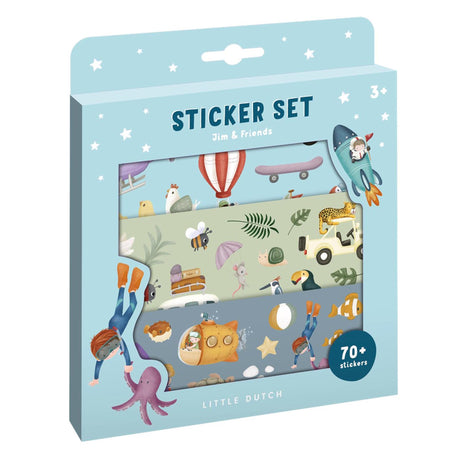 Set di adesivi Little Dutch Jim Friends