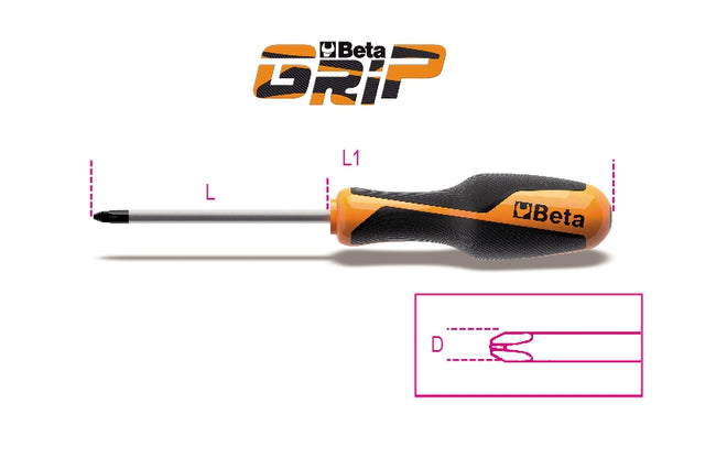 Cacciaviti Beta per viti con testa a croce Phillips® 1262 4,5x80 - 012620009