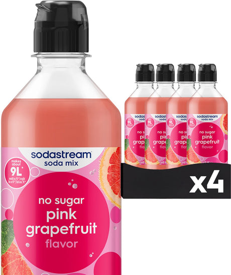 Sodastream sciroppo zero di pompelmo rosa - confezione da 4