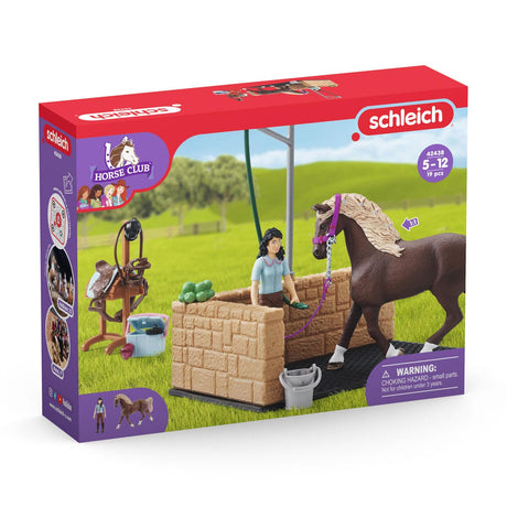 Scatola per lavaggio cavalli Schleich Horse Club con Emily e Luna di Hor 42438